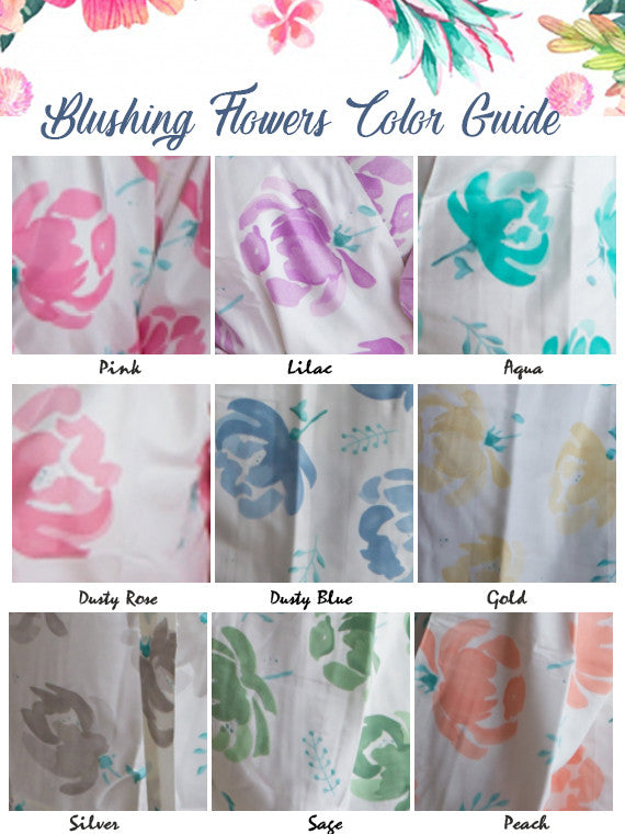 U-shaped neckline Style PJs in Blushing Flowers Pattern