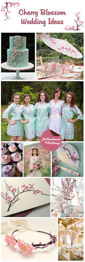Cherry Blossom Wedding Theme Robes