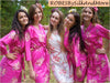 Fuchsia Faded Floral Robes for bridesmaids