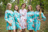 Limpet Shell Faded Floral Robes for bridesmaids