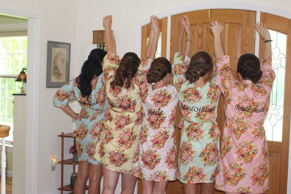 Mix and Match Shabby Chic Bridesmaids Robes