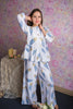 Peplum Style Long PJs in a feather rhyme Pattern