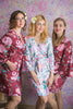 Whimsical Giggle Pattern- Premium Cranberry Bridesmaids Robes   