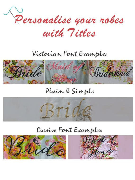 Custom Bridesmaid Floral Handkerchief