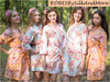 Peach and Light Blue Wedding Color Robes