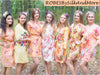 Peach and Yellow Wedding Color Robes