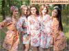 Peach and Light Blue Wedding Color Robes