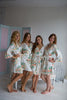 Dreamy Angel Song Pattern - Premium White Bridesmaids Robes