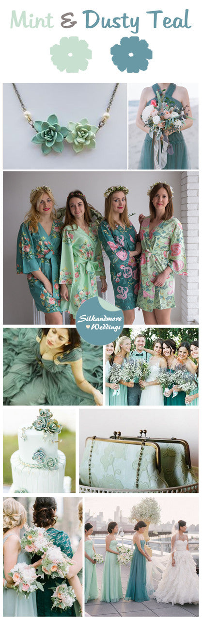 Mint and Dusty Teal Wedding Color Palette