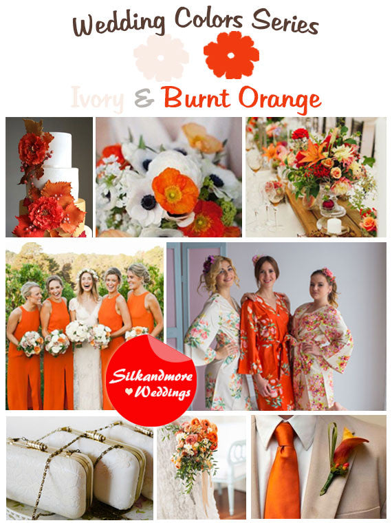 Ivory and Burnt Orange Wedding Color Palette