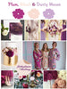 Plum, Blush and Dusty Mauve Wedding Color Robes - Premium Rayon Collection 
