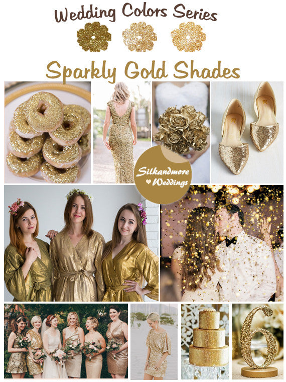 Sparkly Gold Shades Wedding Color Palette