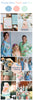 Powder Blue, Peach and Mint Wedding Color Robes- Premium Rayon Collection 