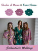Shades of Mauve and Forest Green Color Robes - Premium Rayon Collection 