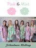 Pink and Mint Wedding Color Robes- Premium Rayon Collection