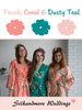 Peach, Coral and Dusty Teal Color Robes - Premium Rayon Collection