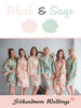 Blush and Sage Wedding Color Robes - Premium Rayon Collection