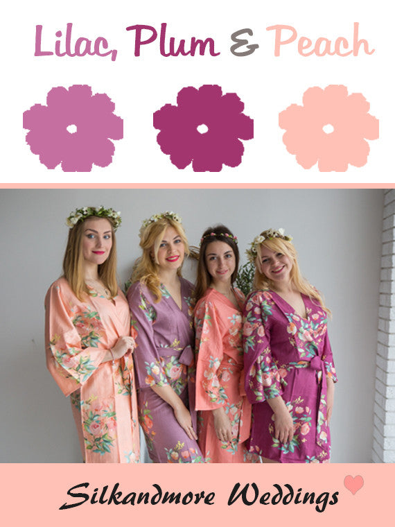 Lilac, Plum and Peach Wedding Color Palette