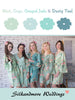 Mint, Sage, Grayed Jade and Dusty Teal Wedding Color Palette