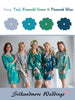 Gray, Teal, Emerald Green and Peacock Blue Wedding Color Robes- Premium Rayon Collection
