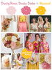 Dusty Rose, Dusty Cedar and Mustard Wedding Color Robes- Premium Rayon Collection 