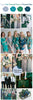 Gray, Teal, Emerald Green and Peacock Blue Wedding Color Palette