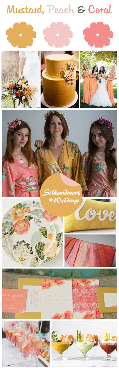 Mustard, Peach and Coral Color - Premium Rayon Collection