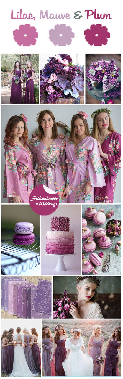 Lilac, Mauve and Plum Wedding Color Palette