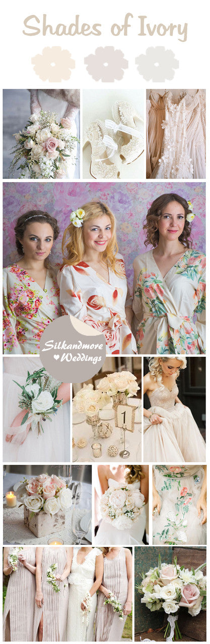 Shades of Ivory Wedding Color Palette