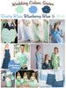 Dusty Blue, Blueberry Blue and Mint Wedding Color Palette