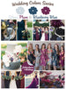 Silver, Plum and Blueberry Blue Wedding Color Palette