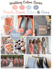 Peach, Coral, Silver and Gray Wedding Color Palette
