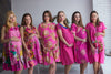 Fuschia Floral Birthing Gowns