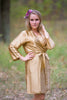 Plain Silk Robes for bridesmaids - Solid Gold Color | Getting Ready Bridal Robes
