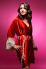 Ruby Red Silk Lace Bridesmaids Robe
