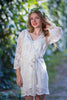 Oh Heather White Scalloped Lace Bridal Robe