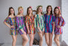  Mismatched Bridesmaids Rompers in Diamond Aztec Pattern