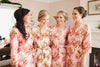 Pink Floral Posy Bridesmaids Robes