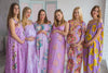 Mommies in Light Purple Floral Night Gowns