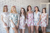 Mismatched Bridesmaids Rompers in A Feather Rhyme Pattern