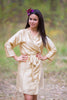 Plain Silk Robes for bridesmaids - Solid Champagne Color | Getting Ready Bridal Robes