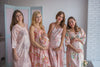 Mommies in Blush Floral Night Gowns