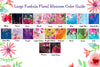 Large Fuchsia Floral Blossom color guide