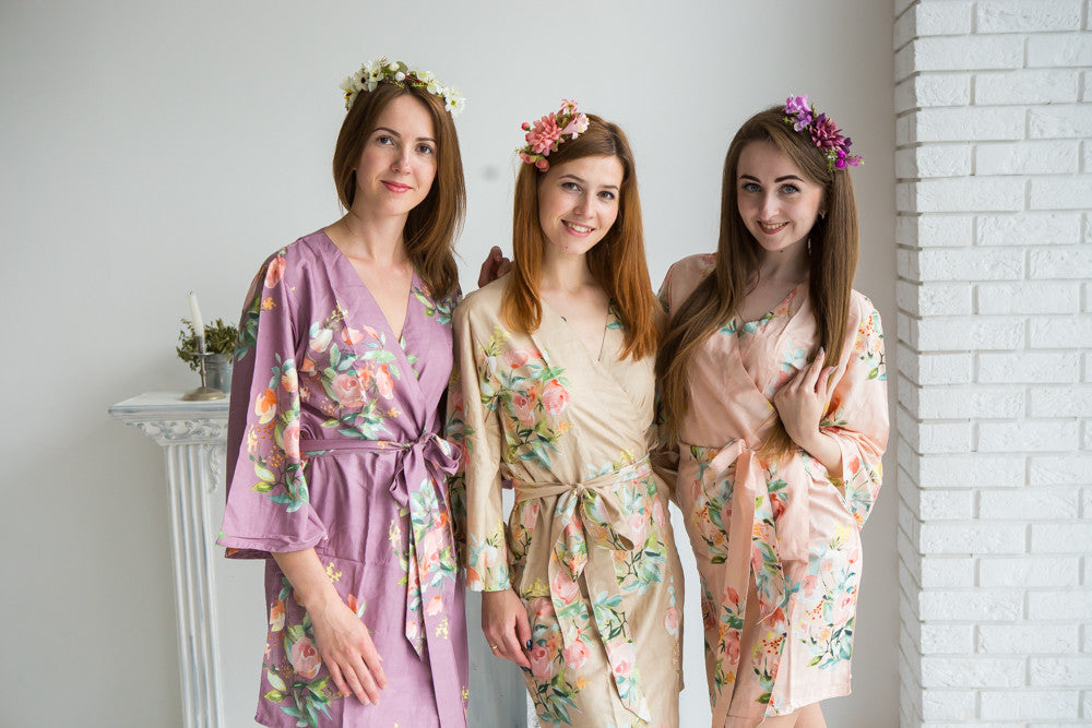 Blush, Champagne and Mauve Color Robes - Premium Rayon Collection