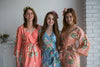 Dusty Blue, Peach and Coral Color Robes - Premium Rayon Collection
