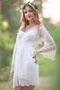 Oh Isabelle White Scalloped Lace Bridal Robe