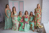 Mommies in Pastel Mint Floral Night Gowns