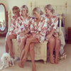  White Floral Posy Bridesmaids Robes