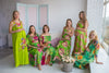 Mommies in Green Floral Night Gowns