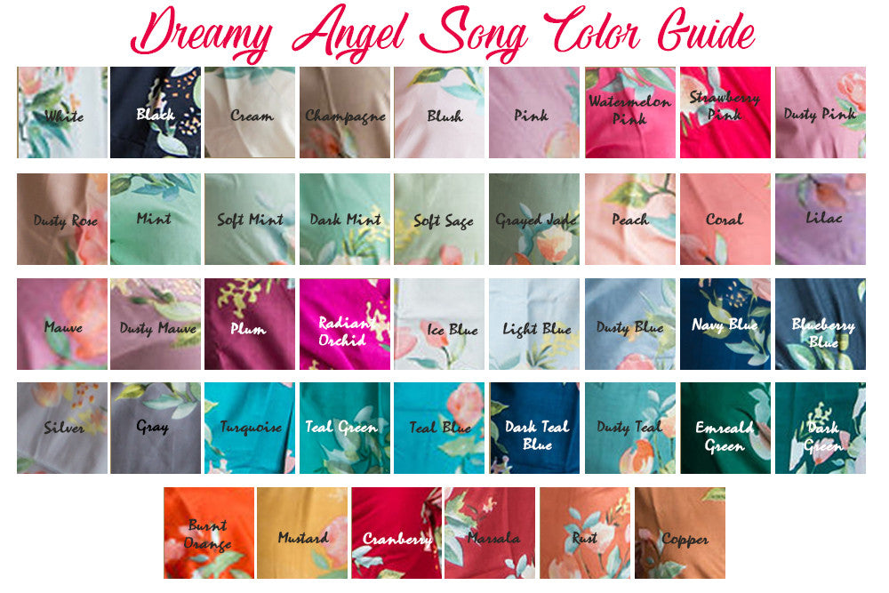 Grayed Jade Dreamy Angel Song Bridesmaids Robes Set